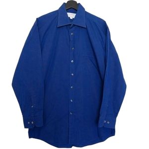 Holt Renfrew Classic Men's Botton-down Shirt 100%cotton sz 15.1/2 R in Dark Blue